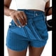 thumbnail image 2 of Falda Pantalón Vaquera para Mujer, Sexy, de Cintura Alta, Asimétrica, Corta y Minifalda. Azul Oscuro M, 2 of 7