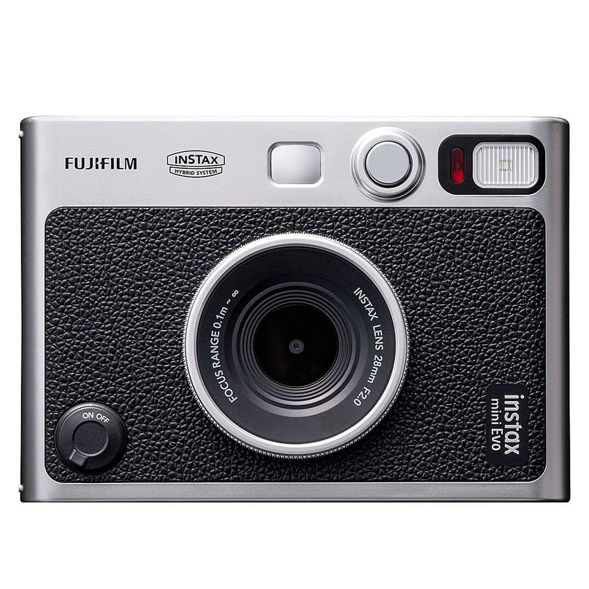 Instax Mini Evo Instant Film Camera, Black + Essentials Kit