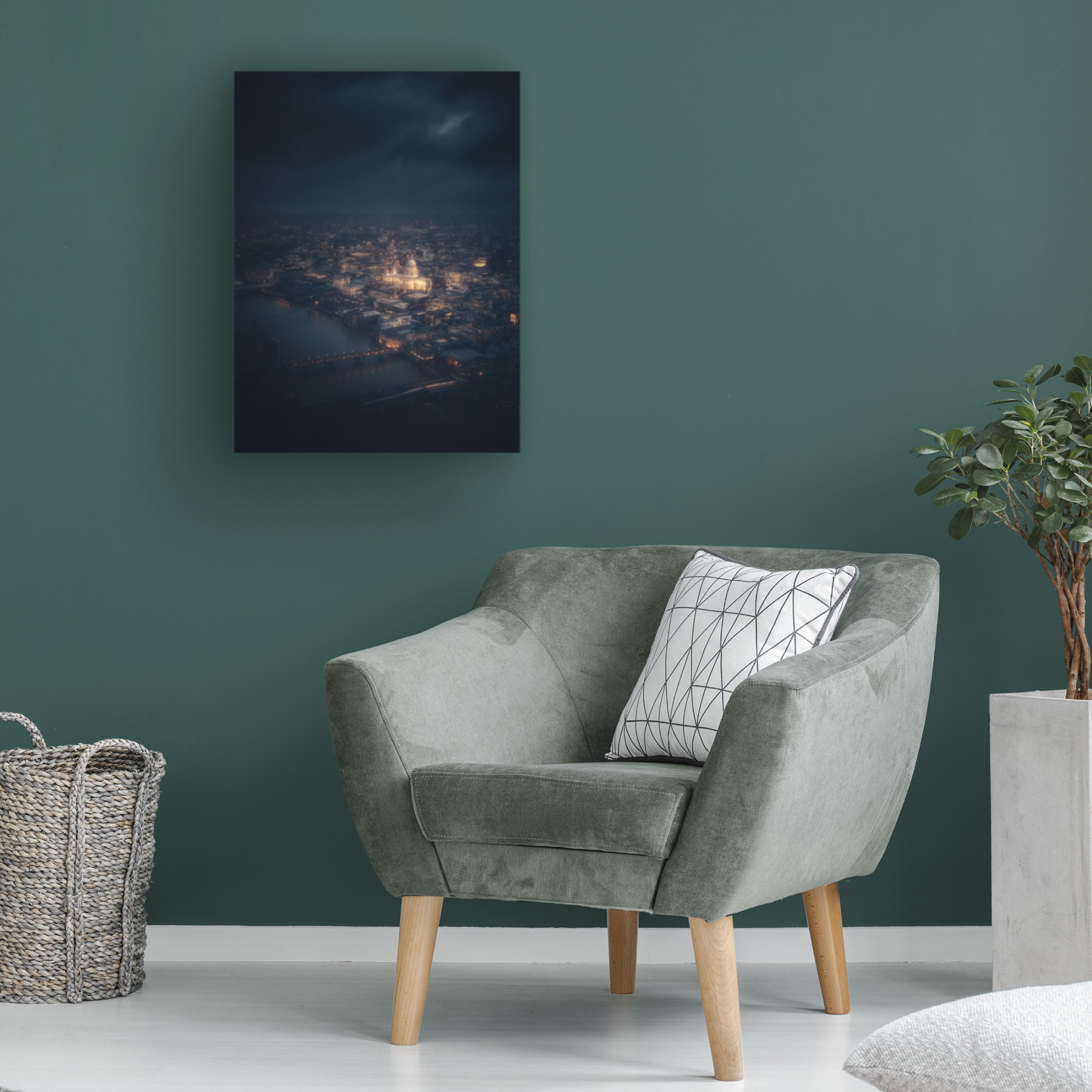 Canvas Wall Art - David George 'Endless Night' Wall Art for Living Room, Bedroom, or Office Décor by Trademark Fine Art - 18 x 24 Inches