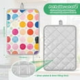thumbnail image 6 of Yayeee Pot Holders Kitchen Heat Resistant with Pocket 7"x9.8" Cotton Oven Cooking Hot Pads, Colorful Circles, 6 of 7