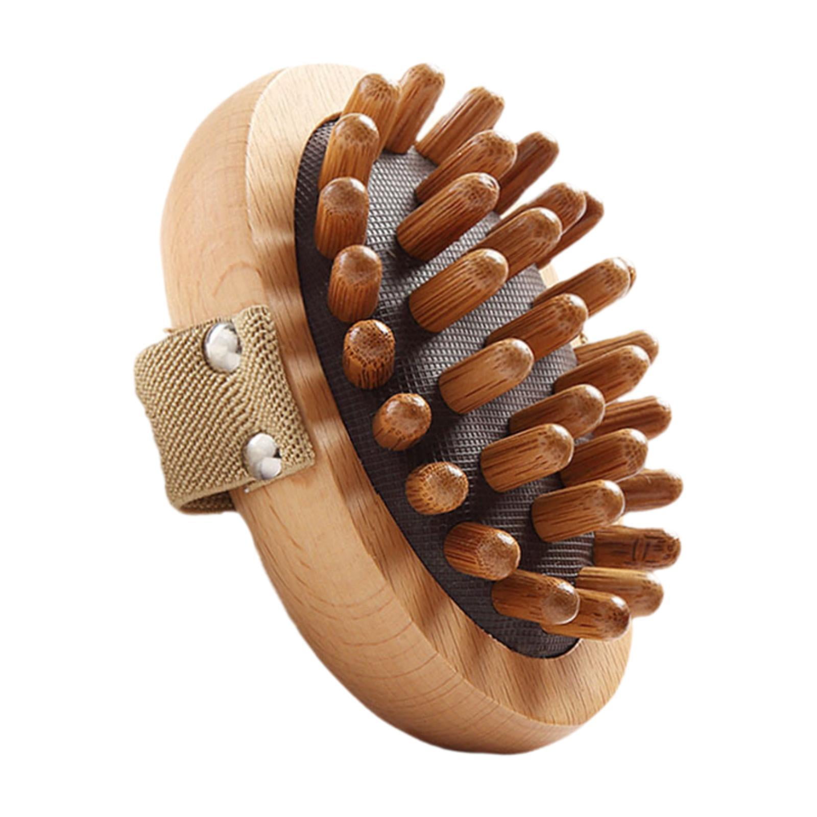 FITYLE Wooden Scraping Massage Brush Tool Wood Handheld Massager Tool for Neck Back