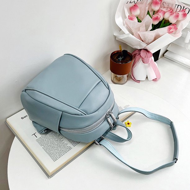 Bolsa Mochila simple Mochila de cuero suave de hombro de color sólido para estudiantes Chica Tmvgtek Para Estrenar