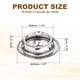 thumbnail image 2 of Uxcell 10pcs Ventiladores Circulares 1.1" (29mm) Diseño de Panal de Acero Inoxidable Vent Louver Redondo Malla Hueca Lateral para Cocina Baño Armario de Zapatos Vestidor, Plata, 2 of 6