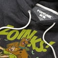 thumbnail image 2 of Scooby-Doo Zoinks Eyes Unisex Adult Slim Fit Pull-Over Heather Hoodie, Charcoal, Large, 2 of 5