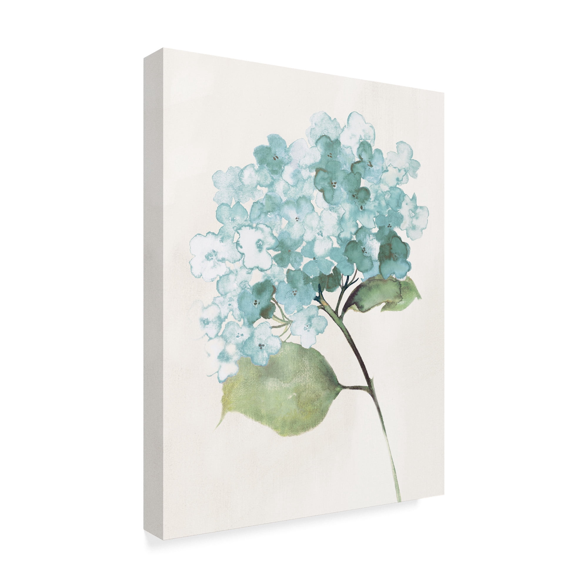 Trademark Fine Art 'Antique Floral on Cream I Blue' Canvas Art by Wild Apple Portfolio