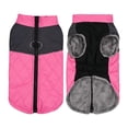 thumbnail image 2 of Fashion Reflective Dog Coat, Winter Warm Fleece Lined Pet Jacket for Cold Weather, Adjustable Dog Vest for Small Medium Large Dogs Cats, Pink, 2 of 9