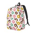 thumbnail image 1 of Easygdp Colorful Donuts Mochila de Lona Resistente para Laptop, Compatible con Laptops de 15 a 17 pulgadas, Ideal para Escuela, Trabajo y Viajes-Medium, 1 of 5