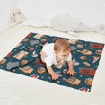thumbnail image 2 of Blue Basketball Related Items Pattern Blanket,Comfortable Soft Lamb Wool Throw Blanket,All Season,Warm Lightweight Blankets for Sofa Bed Couch Living Room Chair,30"x40", 2 of 4
