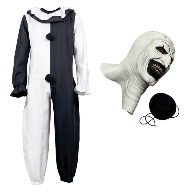 Disfraz de payaso de terror para hombres y adultos, traje completo de máscara de arte, Cosplay de Terrifier, fiesta de Halloween xuanjing unisex