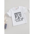 thumbnail image 3 of Coduop Toddler Boys Short Sleeve T-shirt,Round Neck Letters Print Casual Summer Tees Tops, 3 of 9