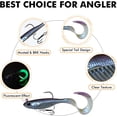 thumbnail image 6 of TRUSCEND Pre-Rigged Soft Fishing Lures, Super Durable Soft Swimbait, Well-Made Lifelike Swim Baits, Weedless Lure for Bass Trout Walleye, Saltwater Fishing Gear Gifts for Men, 6 of 8