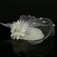 thumbnail image 2 of Prolriy Fascinators Hats for Women Party Hats Women Hat Cocktail for and Fascinators Pillbox Tea Headwear Girls Headband Hair Accessories for Women White One Size, 2 of 6