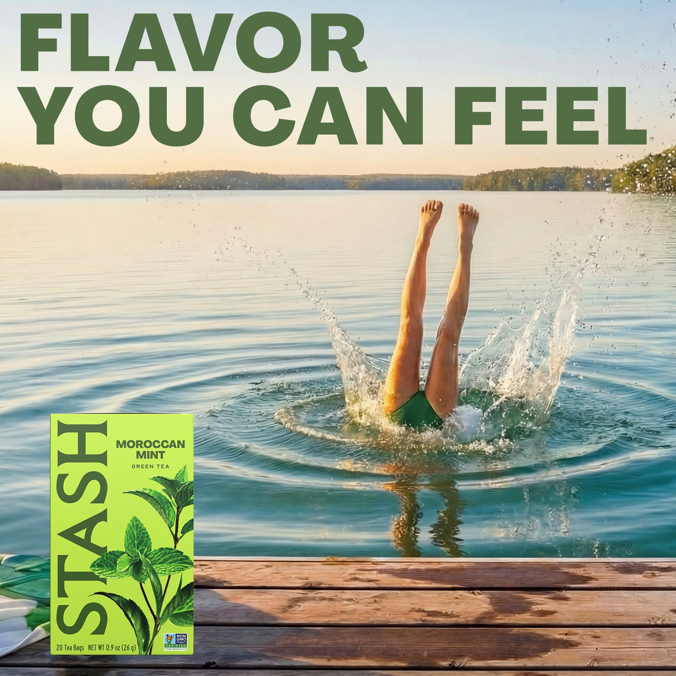 (3 pack) Stash Tea Moroccan Mint Green Tea Bags, 20 Ct