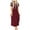Wine Womens Summer Dress, variant on USSUMA Sun Dresses Women Summer Casual, Women's Summer Casual T Shirt Dresses Short Sleeve Pockets Empire Waist Pleated Loose Swing Casual Flare Midi Dress