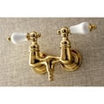 thumbnail image 3 of Kingston Brass AE35T2 Aqua Vintage 3-3/8 Inch Wall Mount Tub Faucet, Polished Brass, 3 of 4
