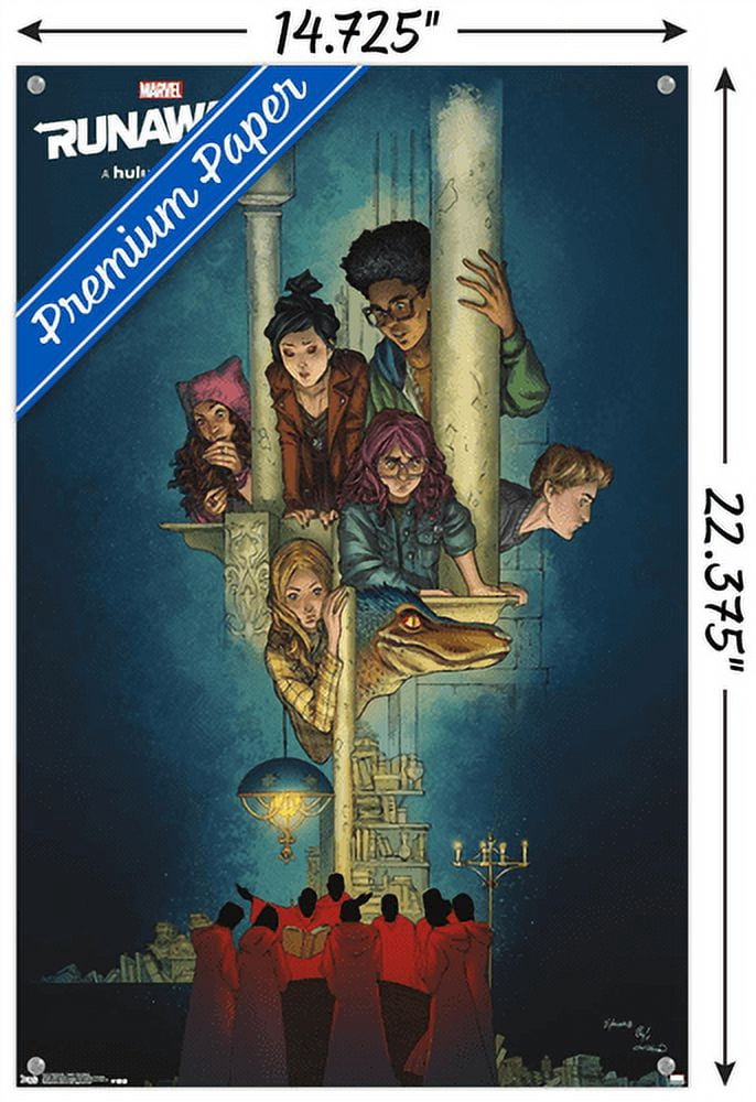 Marvel Comics TV - The Runaways - Comic One Sheet Wall Poster with Push Pins, 14.725" x 22.375"