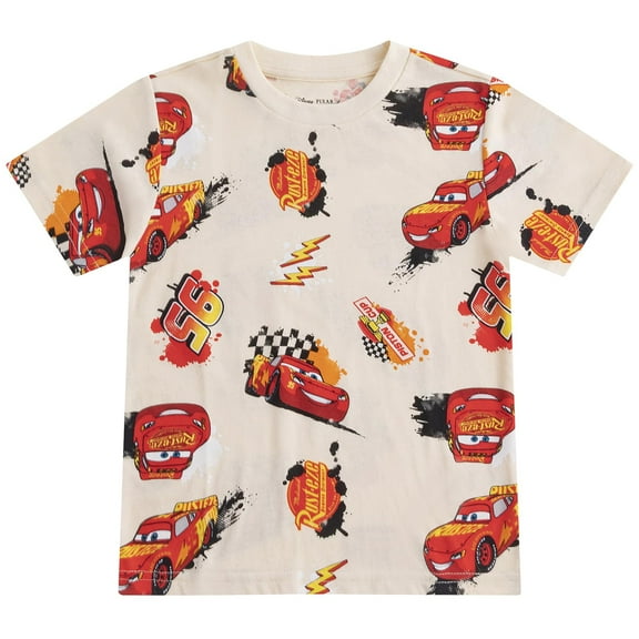 Disney Cars Lightning McQueen Short Sleeve T-Shirt (Boys), Sizes 2T-7