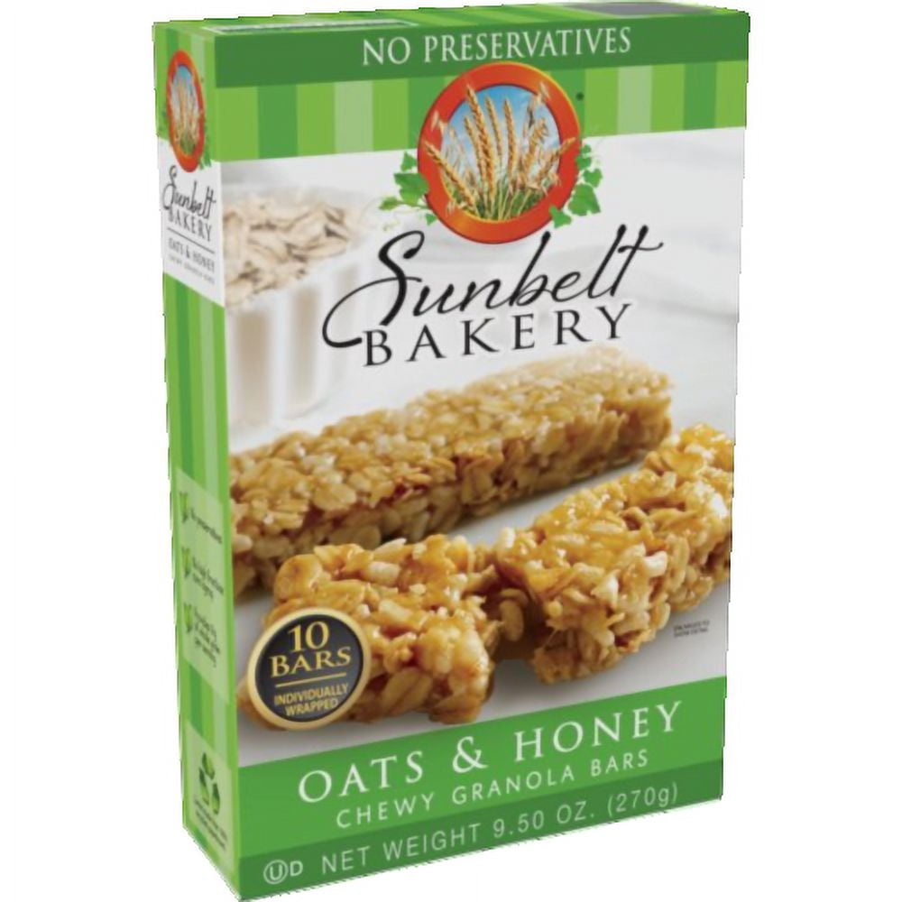 Sunbelt Bakery Oats & Honey Chewy Granola Bars, 1.0 oz Bars, 80 Count