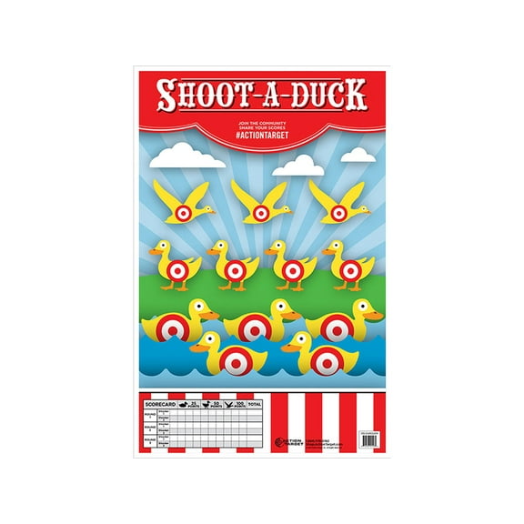 Action Target Arcade Classic Target Multi Color 23x35 100 Pack GS-CARDUCK-100