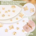thumbnail image 3 of 20 Pcs Metal Bead Caps 10 Styles Gold Flower End Caps Flower Caps Alloy Beads Spacer Accessories, 3 of 7