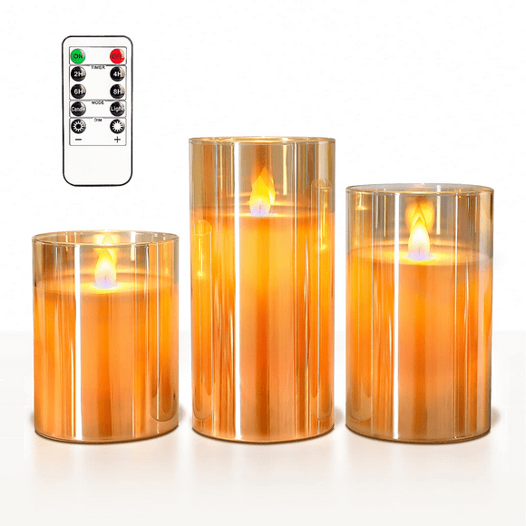 Glass Flameless Candles