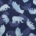 thumbnail image 4 of Eddie Bauer Kids Camp Camo Bear Navy Flannel Fleece FullQueen Blanket, 4 of 13