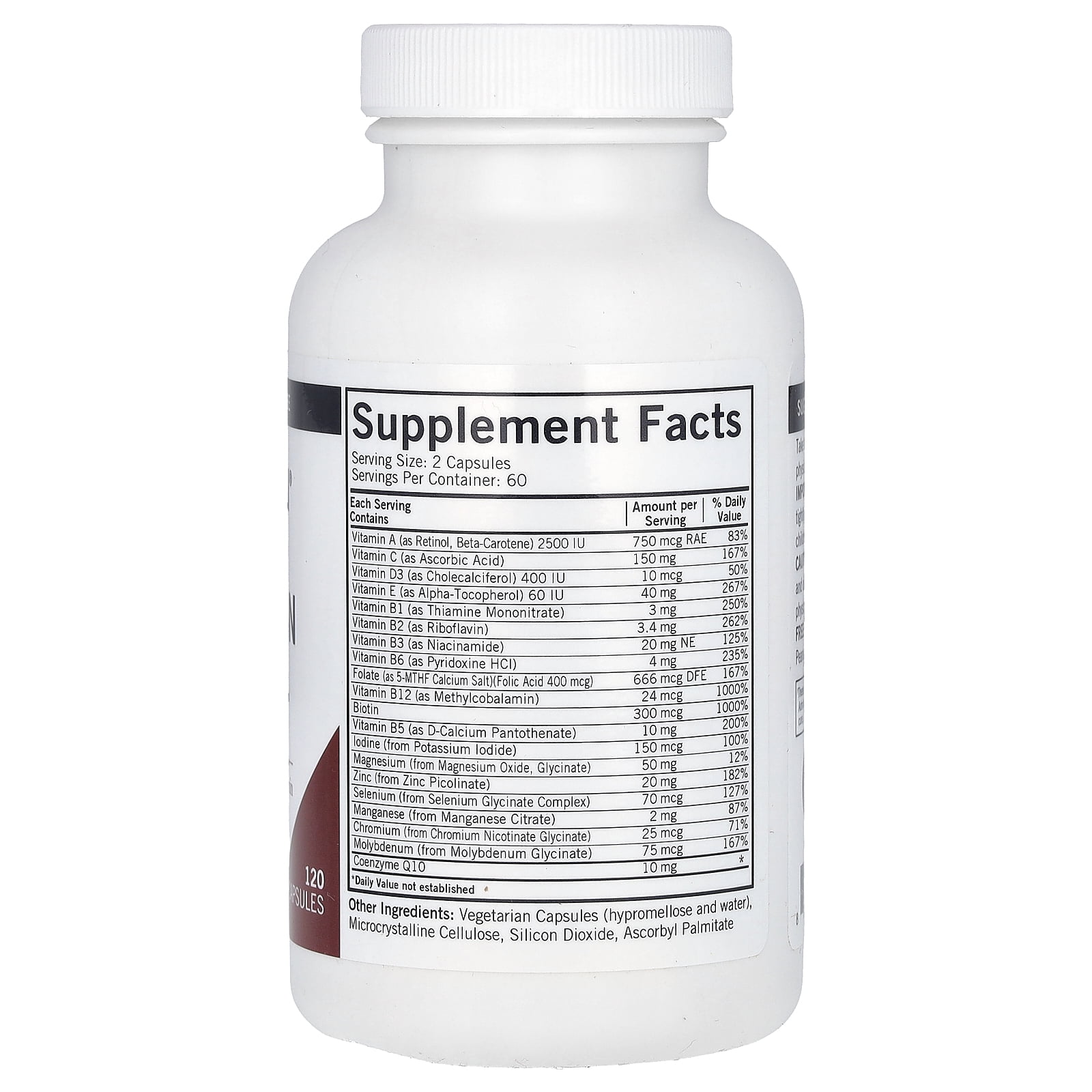 Kirkman Labs Children's Multivitamin & Mineral with 5-MTHF, 120 Capsules