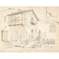 thumbnail image 3 of Wilhelm Marstrand 18x15 Black Modern Framed Museum Art Print Titled - Friend, Shoemaker's House in Nemi (1837), 3 of 5