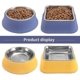 thumbnail image 4 of Futternapf Hunde Hundenapf Erhht Futterstation Katzen Edelstahl Antirutschmatte + Vergrern Sie Die Untere Basis Futternapf Fr Hunde Und Katzen Und Was, 4 of 4