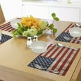thumbnail image 4 of Ambesonne USA Place Mats Set of 4, Independence Day in July, Standard Size, Cream Red Navy Blue, 4 of 6