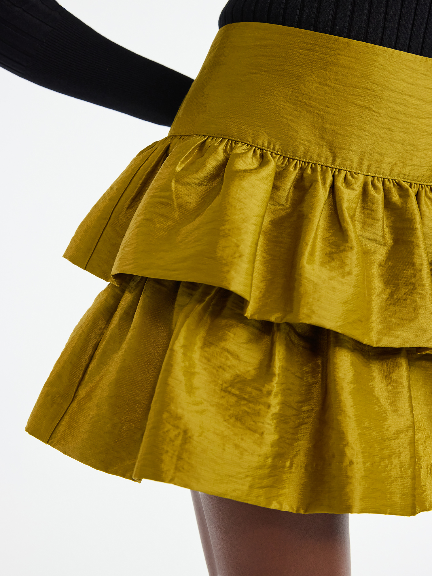 Scoop Women's and Women's Plus Tiered Ruffle Mini Skirt, Sizes XS-4X