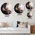 thumbnail image 5 of Designart "Subtle Symmetry in Gold and Black" Abstract Metal Round Wall Art Prints, 5 of 5