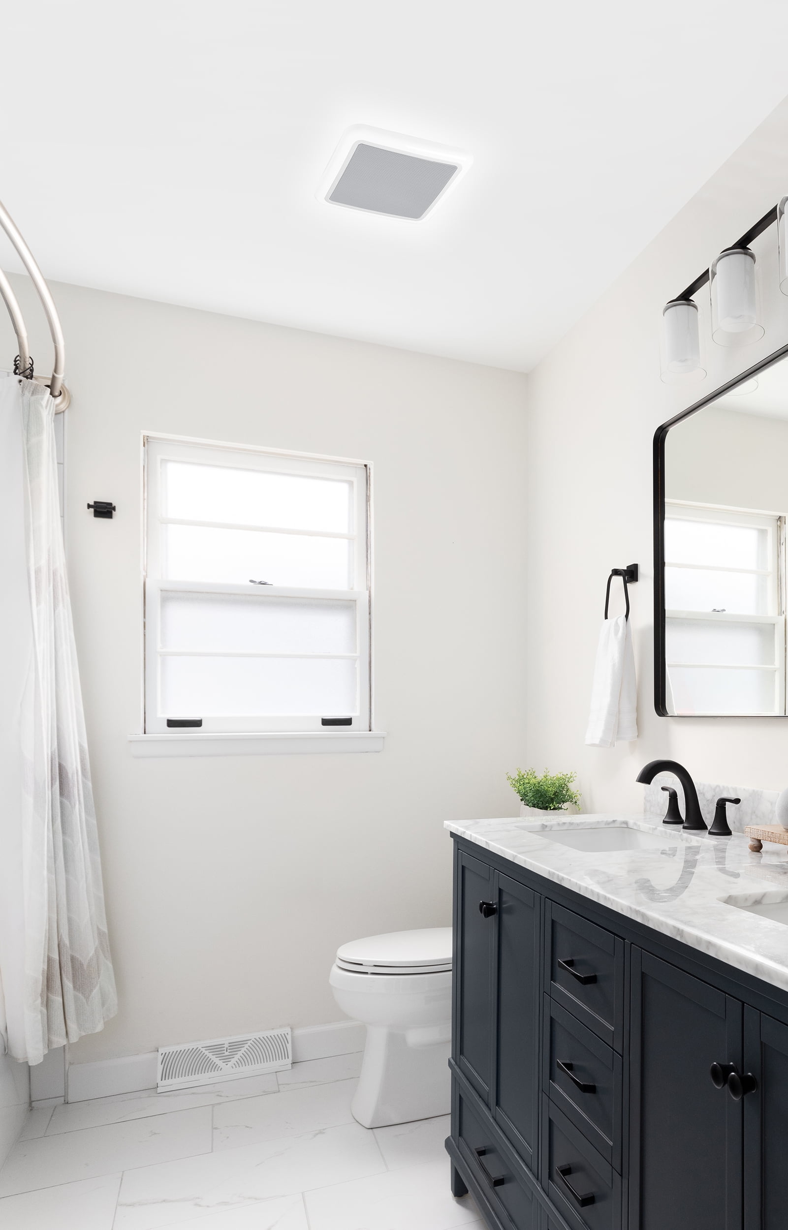 New Homewerks 80 CFM / 1.5 Sones Exhaust Fan Ventilation with Bluetooth Speaker & Dimmable LED Light