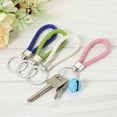 thumbnail image 5 of Uxcell Braided Leather Keychain, 4 Pack PU Key-Ring Lanyard Strap, 4 Colors, 5 of 5