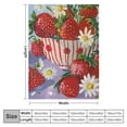 thumbnail image 4 of PRATYUS Pink Strawberry Blanket Gifts for Girls Women for Living Room Bedding Couch Soft Lightweight Warm Cozy Strawberries and Flower Throw Blankets Farmhouse Decor 40x50in, 4 of 6