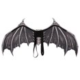thumbnail image 2 of Alas de hueso Kearding no tejidas para Halloween accesorios portátiles de carnaval negro, 2 of 6