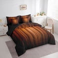 thumbnail image 2 of Homewish Gradient Stripe 7pcs Queen Bedding,Glitter Stars Bedding Comforter Set Queen,Red Brown,Black Reversible, 2 of 8