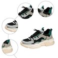 thumbnail image 7 of Sneakers for Women Trendy Color Block Breathable Mesh Running Shoes Casual Lace up Platform Athletic Tennis Shoes Green Size 10, 7 of 7