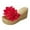 Red, variant on Slippers for Women,Ladies Slippers Summer Fashion Slope Heel Thick Bottom Super High Heel Platform Flower One Word Drag Sandals,Womens Slippers,Red,6.5