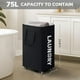 thumbnail image 3 of Cesto de ropa Goodpick con ruedas, 75 L, lona negra, 3 of 8