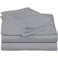 thumbnail image 2 of D.N.G. BEDDINGS Luxury 4 Piece Sheet Set with 10 Inch Deep Pocket 800 Thread Count 100% Egyptian Cotton Solid Silver Color King Size, 2 of 4