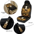 thumbnail image 5 of Xoenoiee Cow Sunflower Print Waterproof 5-Piece Car Seat Covers Set, Faux Leather Seat Protectors with Safety Shoulder Pads & Armrest Cover, Anti-Slip Universal Fit for SUV, Truck, Car, 5 of 7