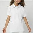 thumbnail image 2 of Kopltyrfg Girls Polo Shirts Short Sleeve School Uniform 3-14 Years, 2 of 7