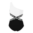 thumbnail image 3 of DPOIS Kids Girls 1Ps Swimsuit Single Shoulder Strap Bodysuit Jumpsuit Black 10, 3 of 6