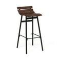 thumbnail image 2 of Noble House Pepperwood 35" Wood Barstools in Dark Brown/Black (Set of 2), 2 of 6