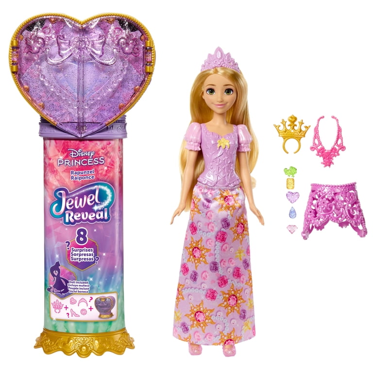 Disney Princess Jewel Reveal Rapunzel Fashion Doll w/ 8 Surprises