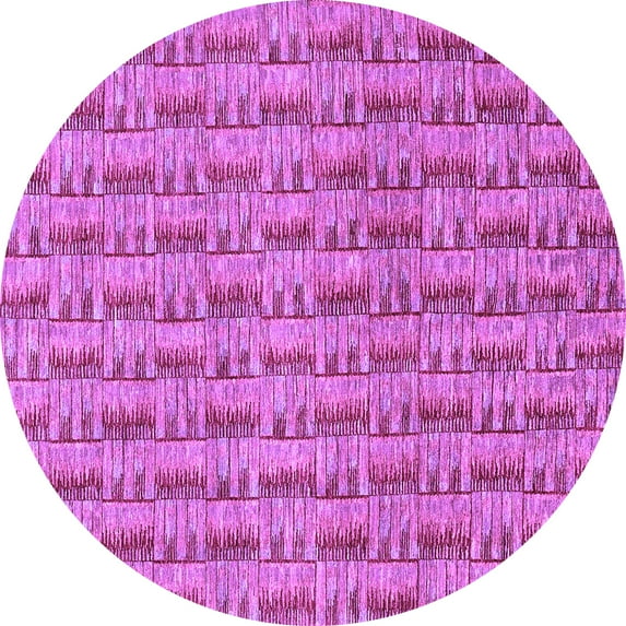 Ahgly Company Indoor Round Abstract Purple Contemporary Area Rugs, 5' Round
