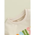 thumbnail image 5 of LMLYSoH Toddler Baby Sweatshirt Rompers Colorful Letter Embroidery Long Sleeve Jumpsuit for Newborn Infant Cute Clothes, 5 of 9