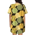 thumbnail image 3 of Bingfone Bee honey Print Pajamas Sets for Women Soft Short-Sleeved Pjs with Lounge Shorts Two Piece Sleepwear, 3 of 8