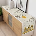 thumbnail image 4 of Yellow Bees Gnomes Table Runner - 108 Inch Long, Kitchen Dining Table Runner Dresser Scarves, Spring Floral Branches Sunflower Farmhouse Decor for Coffee Tables Wedding Party Banquet, 4 of 8